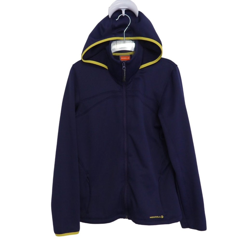 Merrell Full Zip Up Jacket Hood Purple Green M